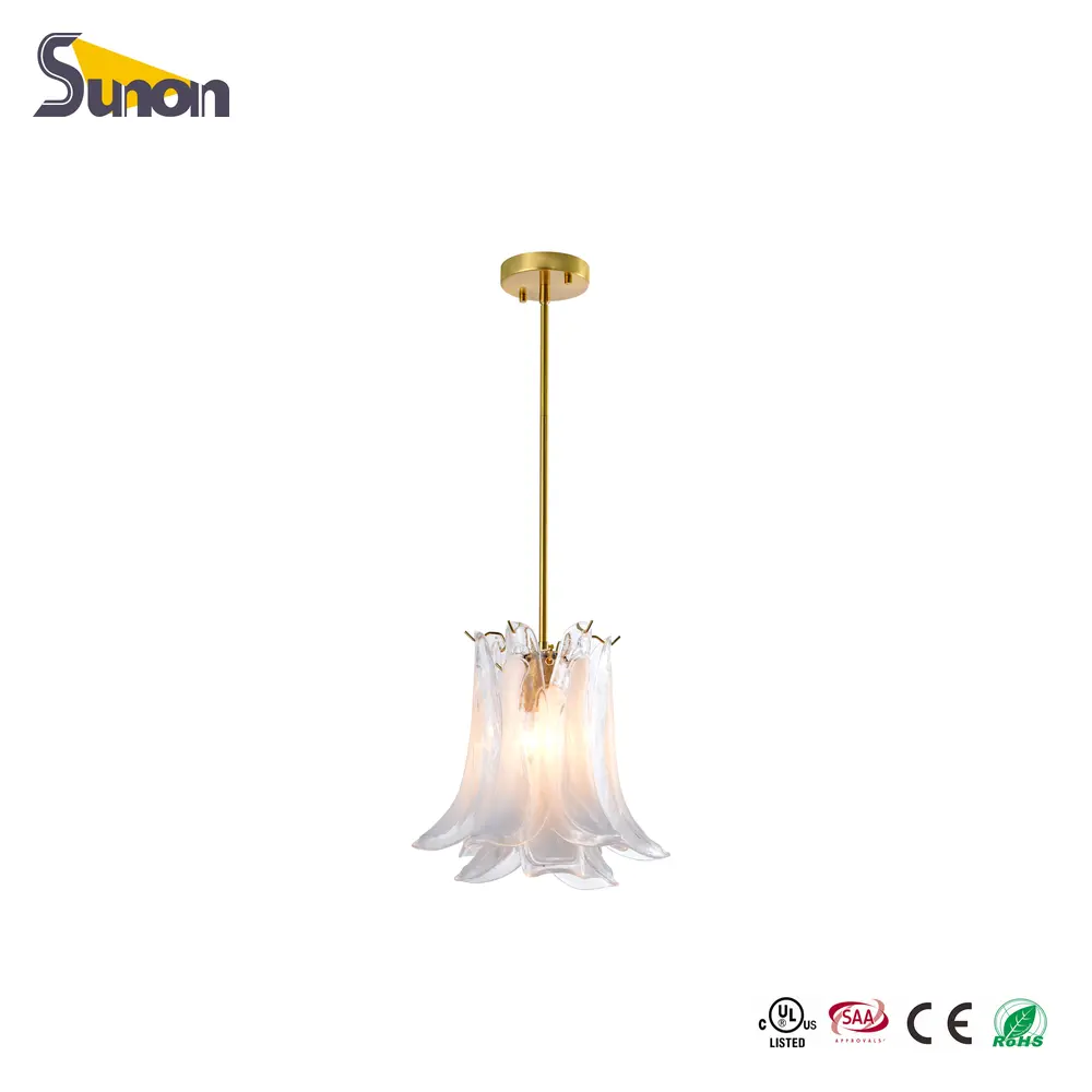 1 Light Handmade Art Glass Modern Pendant Light